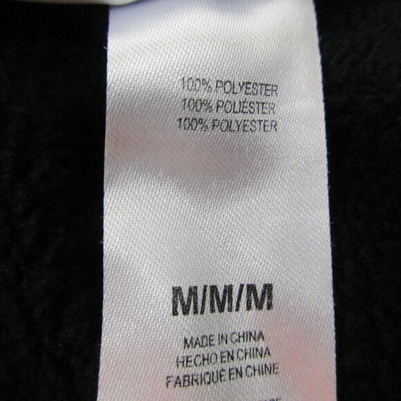 Reebok Sweatpants Mens Medium Black Pockets Fleece Lined Ankle Zip Drawstring - Picture 5 of 9